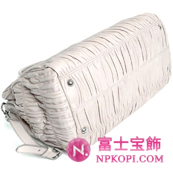 プラダ（PRADA）NAPPA GAUFRE`　レディース2wayトートバッグ　ライトグレー　BL0743-QRD-D32 